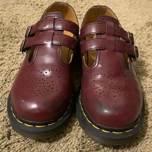 Used Mary Jane doc martens in burgundy size 7